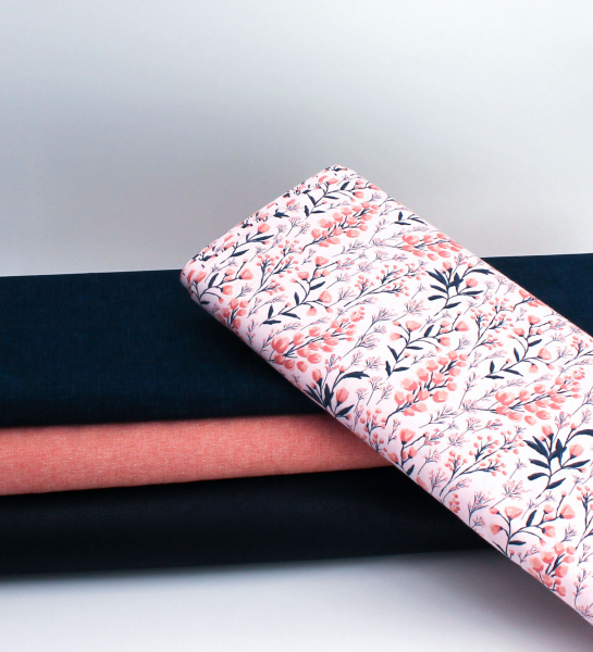 Designerbaumwollstoff Field of Dreams pink (10 cm)